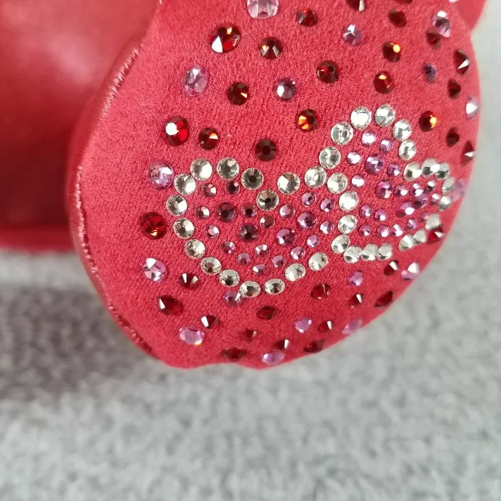 Build-A-Bear Swarovski Crystals Valentines Red Velvet Plush Bear Collectors 2021